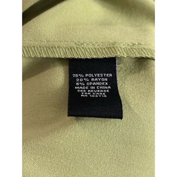 Sharagano Zip Front Lime‎ Green Shirtdress Women's Size 8. - Picture 10 of 11
